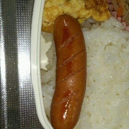 今日のお弁当です(*^^*)
この写真撮った後、スマホがフリーズしちゃいました(^_^;)
写真撮った後で良かった！